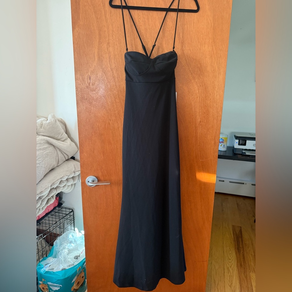 Lulu's Black Sleeveless Cocktail Dress